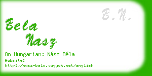 bela nasz business card